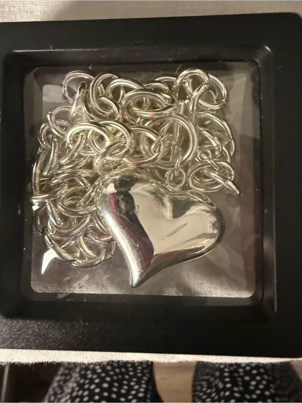 Polished Silver Heart Toggle Necklace - Women's Jewelry